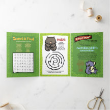 Wildlife Echidna Puzzle Grußkarte dreimal