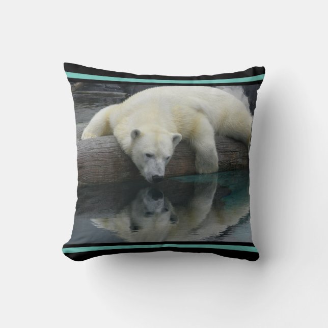 Wildlife Fotografy Polar Bär Kissen (Vorderseite)