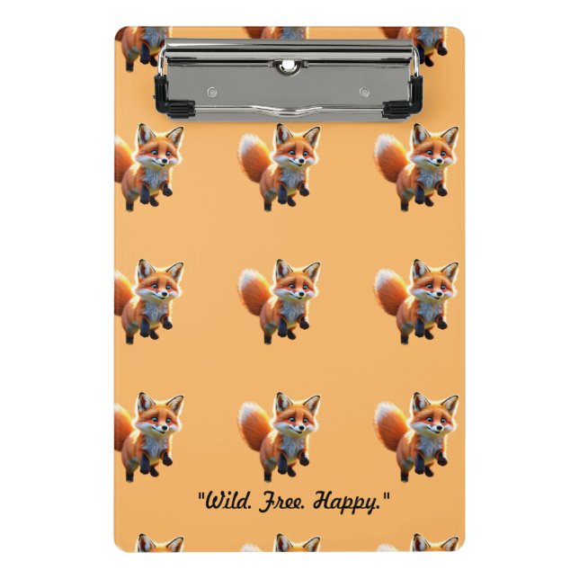 "Wildlife Fox Wonder" Mini Klemmbrett (Vorderseite)