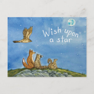 Wildlife Friends Sternengucker-Postkarte Postkarte