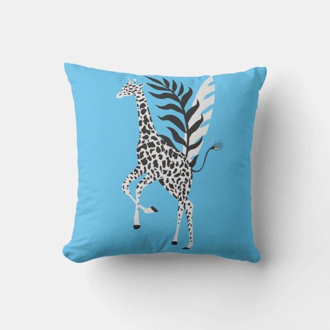 Wildlife Friendship - Giraffe Blue Sky Kissen (Vorderseite)