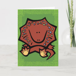 Wildlife Frilled Neck Lizard Puzzle Greeting Card Karte