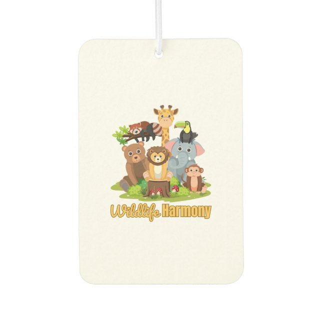 Wildlife Harmony for animal lover phone case Autolufterfrischer (Vorderseite)