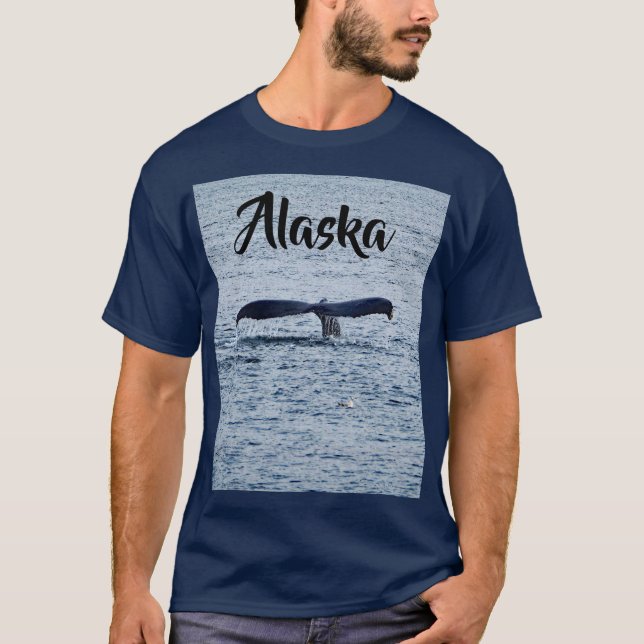 Wildlife Humpback Whale Schwanz Foto T-Shirt (Vorderseite)