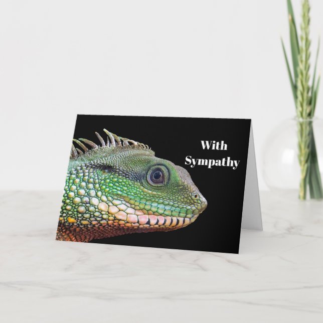 Wildlife Iguana Foto Beileid Karte (Vorderseite)