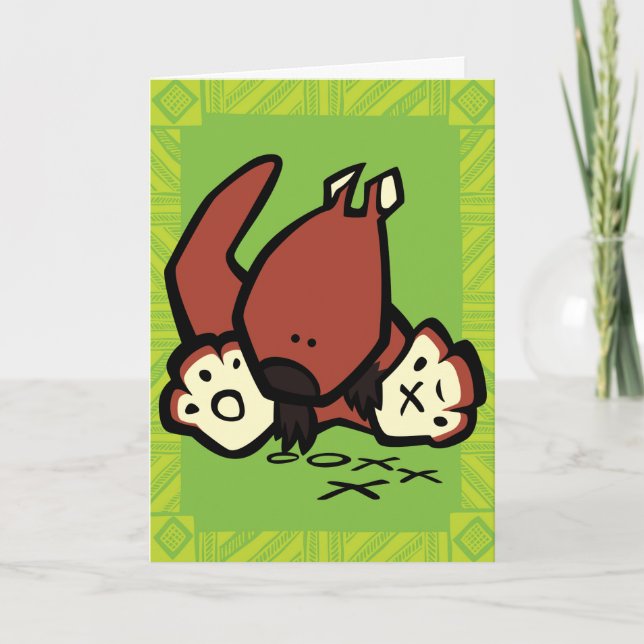 Wildlife Kangaroo Puzzle Grußkarte Karte (Vorderseite)
