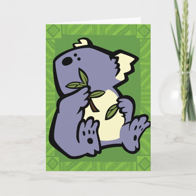 Wildlife Koala Puzzle Grußkarte Karte (Vorderseite)