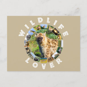 Wildlife Lover Gepunktet Hyena Postkarte