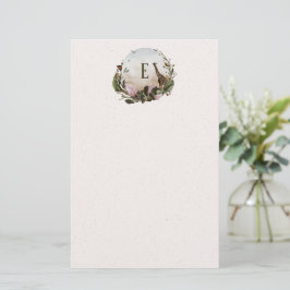 Wildlife mit Giraffen-Monogramm-Papeterie Briefpapier