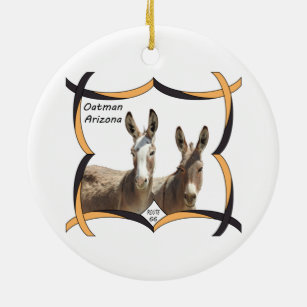 Wildlife ornament, Donkeys, Oatman, Arizona Keramik Ornament