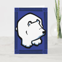 Wildlife Polar bear Puzzle Grußkarte