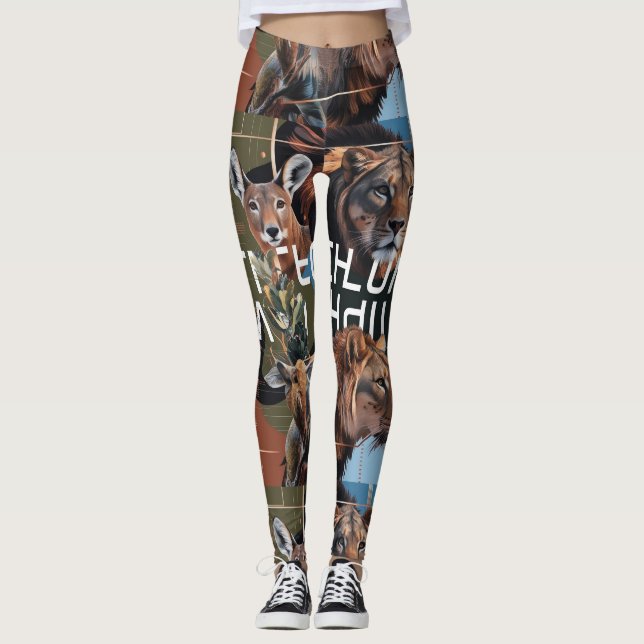 Wildlife Print Leggings (Vorderseite)
