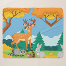 Wildlife Raccoon Chipmunk Rabbit Deer Fall Landsca