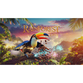 WILDLIFE RAINFOREST TOUCAN RUNDES KISSEN