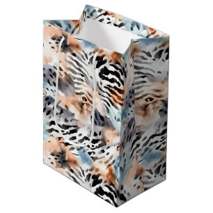 Wildlife Safari Tiere Furs Prints Patterns Mittlere Geschenktüte