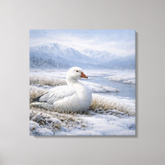 Wildlife Snow Goose Winter Leinwanddruck
