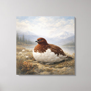 Wildlife Weiden-Schneehuhn  Leinwanddruck