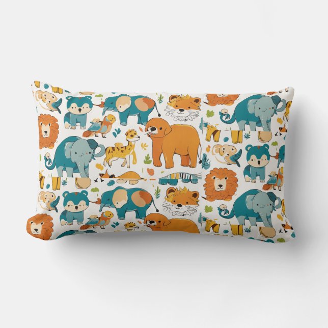 "Wildlife Wonders: Through Pillow Collection" Lendenkissen (Vorderseite)