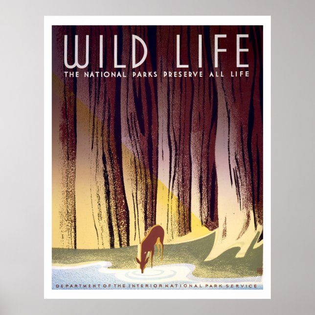 Wildlife WPA Poster (Hirsch) (Vorne)
