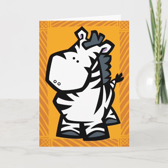Wildlife Zebra Puzzle Grußkarte Karte (Vorderseite)