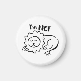 Wildly Punny — I’m Not Lion Minimalist Lion Art Magnet