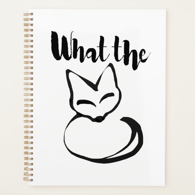 Wildly Punny — What the Fox? Minimalist Pun Art Planer (Vorderseite)