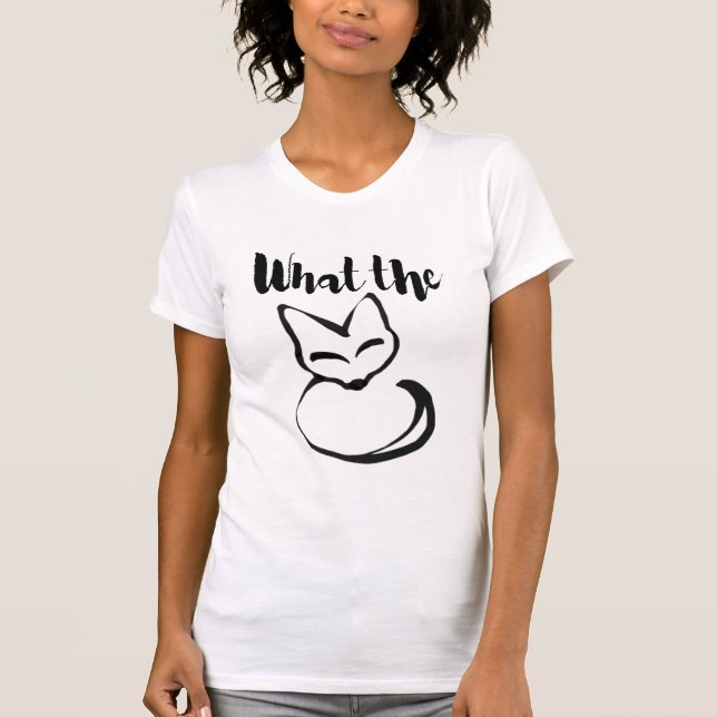 Wildly Punny — What the Fox? Minimalist Pun Art T-Shirt (Vorderseite)