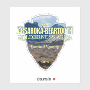 Wildnis Absaroka-Bärzahn (Pfeilspitzen) Aufkleber