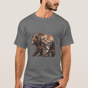 Wildnis innerhalb der Walking Bear-Landschaft T-Shirt
