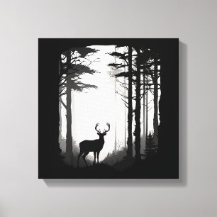 Wildnis von Deer Forest Leinwanddruck