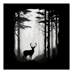 Wildnis von Deer Forest Poster