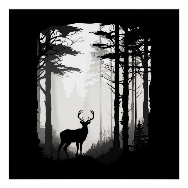 Wildnis von Deer Forest Poster (Vorderseite)