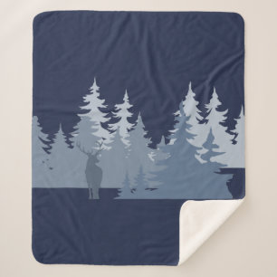 Wildnis Wald Bäume Hirsch Sherpadecke