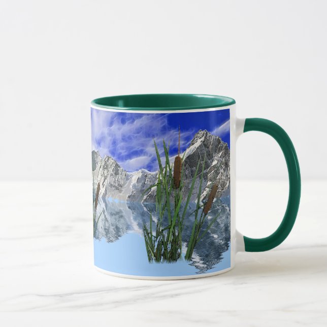 Wildnissee mit Tasse von Bergen & Bullurushes (Rechts)