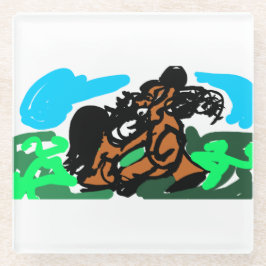 Wildpferd glasuntersetzer