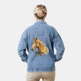 Wildpferd Nr. 3 Personalisiert Jeansjacke