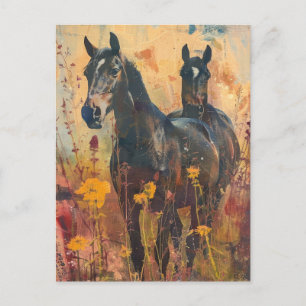 Wildpferd-Wiese  Postkarte