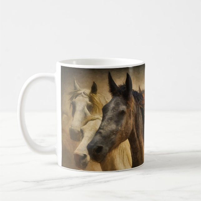 Wildpferde Kaffeetasse (Links)