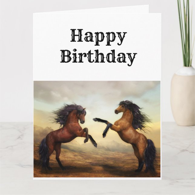 Wildpferde Karte (Vorderseite)