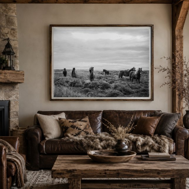 Wildpferde-Landschaft Poster (Von Creator hochgeladen)