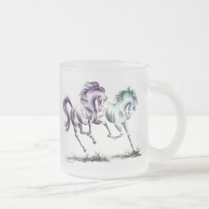 Wildpferde Mattglastasse