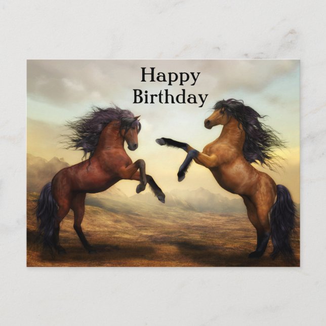Wildpferde Postkarte (Vorderseite)