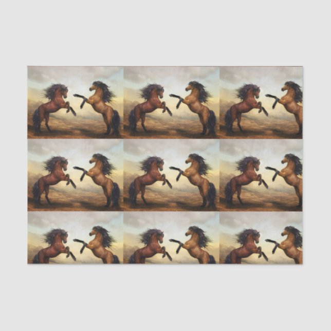 Wildpferde Seidenpapier (Vorderseite)