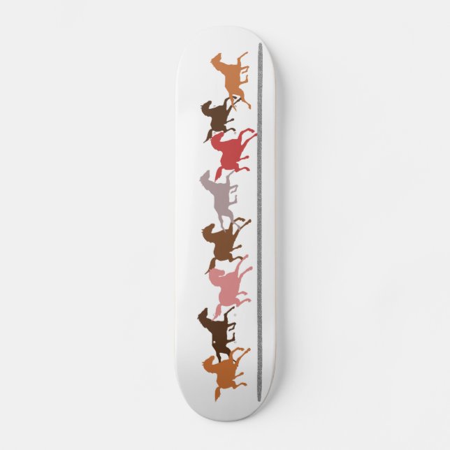 Wildpferde Skateboard (Vorderseite)