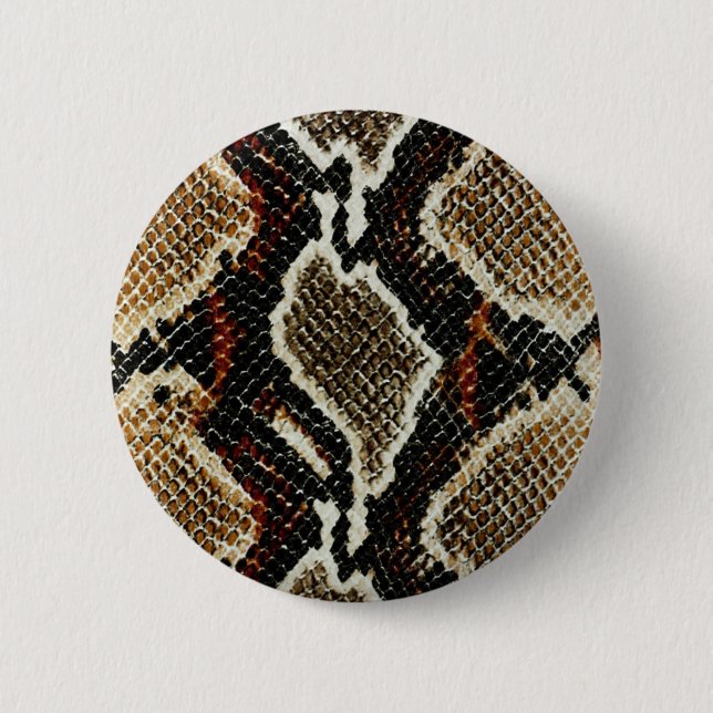 Wildreptilienmuster farbige Pythonschlange Button (Vorderseite)