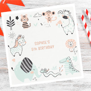 Wildsafari-Kindergeburtstag Serviette