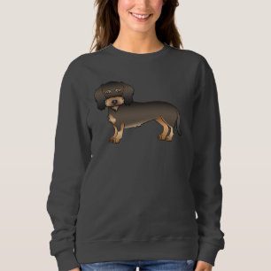 Wildschwein-Draht-haariger-Dackel-hübscher-Cartoon Sweatshirt