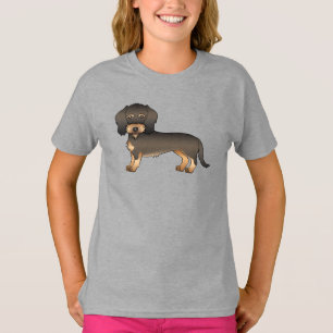 Wildschwein-Draht-haariger-Dackel-hübscher-Cartoon T-Shirt