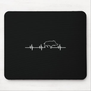 Wildschwein-Herzschlag Ekg Hog Hunter Jagd Jagd Mousepad