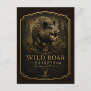 Wildschwein Postkarte